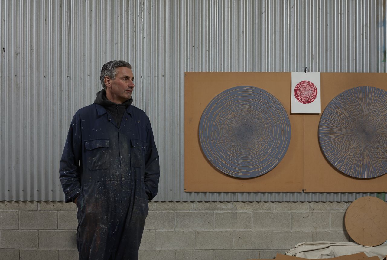 Kevin Osmond, in his studio